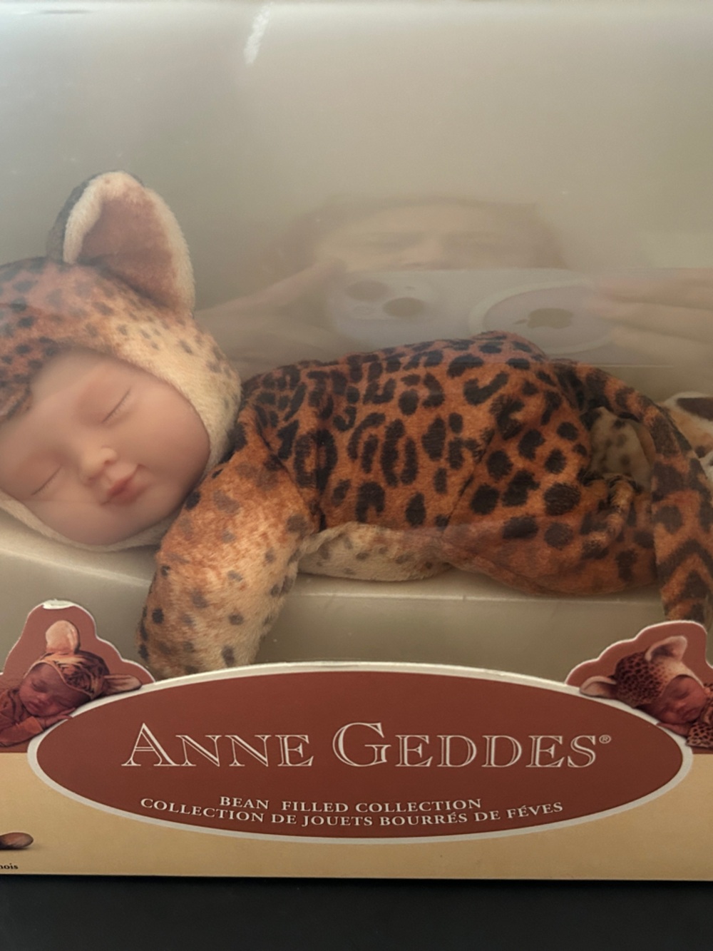 Anne Geddes Leopard Print Baby Doll Plush - Brown